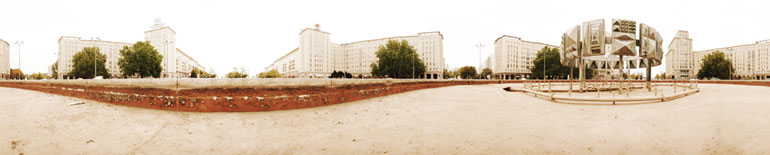 Panoramafoto Straußberger Platz in Berlin